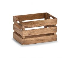 Zeller Caisse de Rangement Caisse en Bois Blanc Vintage, Bois, Naturel, 31 x 21 x 18,7 cm