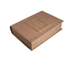 Rayher 67238000 Papier mâché boîte Memories 34 x 27 x 8 cm, avec cadre photo et bague Mécanisme, papier mâché, naturel, 34 x 26,5 x 8 cm