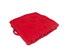 Soleil dOcre 007030 Panama Coussin Tapissier Coton Rouge 50 x 50 x 10 cm