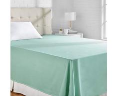 AmazonBasics 400TC Coton Sateen Infroissables Drap plane, 275 x 275 + 10 cm - Vert deau