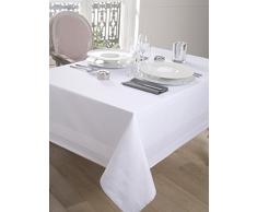 CALITEX Nappe DAMASSEE Bande Satin Blanc (150x300)
