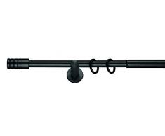 mydeco Rillcube Tringle à Rideau télescopique/Fixation, en MÃTAL, 16/19 mm, Noir, 120 BIS 210 cm Länge