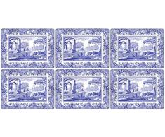 Pimpernel Set de Table Italien Bleu, Bleu/Blanc, 30.5 x 23cm