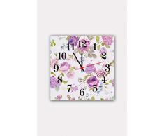 Bonamaison Horloge Murale en MDF, Multicolore, 30 x 30 cm