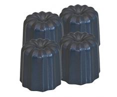 de Buyer 4718.05 Moules à Cannelés Diamètre 5,5 cm - Lot de 4