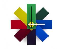 Normann Copenhagen 341000 Horloge Murale, Acier, Mehrfarbig, 28,5 x 28,5 x 28,5 cm