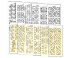 Peel Off Stickers Petite Coins 1021, Stickers, Multicolore, 23Â x 10Â x 1Â cm