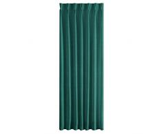 Eurofirany Rideaux en Velours avec Passants Ã©lÃ©gants et Lisses Uni Doux pour Salon, Chambre Ã Coucher, Salon Vert foncÃ© 140 x 270 cm