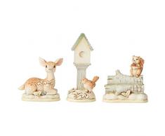 Heartwood Creek 6004169 Figurine Noel, Stone Resin, Blanc et Beige, 3,1 H x 1,48 W x 2,1 in L