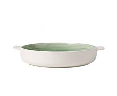 Villeroy & Boch Clever Cooking Green Plat à four rond, 28 cm, Porcelaine Premium, Vert