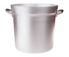 Pentole Agnelli Marmite pour Sauce Tomate avec 2 poignées, Type Nord, en Aluminium, argenté 36,5 l Argent