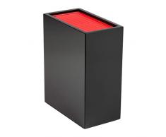 Rockingham Forge KB-5633BR Bloc Couteaux, Plastique, Noir Brillant, 18,5 x 10,5 x 22,5 cm
