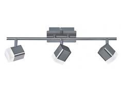 Reality Leuchten R82153107 Plafonnier MÃ©tal, 4 W, Nickel Matt/WeiÃ