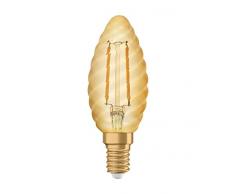 Osram Vintage Edition 1906 Ampoule LED Ã Filament - Culot E14 - Forme Flamme TorsadÃ©e Or AmbrÃ©e - Blanc Chaud 2500K - 1,4W (Ãquivalent 13W)