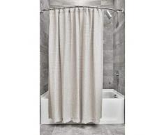 iDesign rideau douche, rideau de bain chic 183,0 cm x 183,0 cm en polyester, couleur crème moucheté