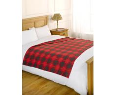 Dreamscene - Couverture en Polaire - Motif Ã Carreaux - 120 x 150 cm - Rouge