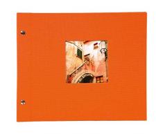 Goldbuch Album Photo à vis Bella Vista - avec découpe pour fenêtre, Carton, Orange, 30 x 25 cm