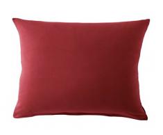 Blanc des Vosges Uni Jersey Taie Coton Carmin 60 x 40 cm