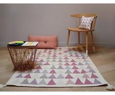 Art For Kids TAP22PM Tapis, 100% Laine-Tissé Main, Rose, 80 x 150 cm