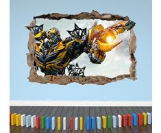 Wall Decor 247 Transformers Bumble Bee 3D Kids Breakout Sticker Mural Motif Paysage Moyen 50 cm x 35 cm