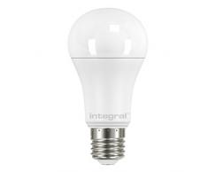 Integral ILAE27O14D27KBKMA Ampoule E27 Dimmable 1521Lm 13.5W équ. à 100W 2700k 150° Opale/Dépolie, Aluminium, 13 W, Blanc