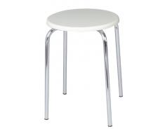 Wenko 15580100 Tabouret pour Salle de Bains Blanc