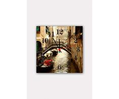 Bonamaison Horloge Murale en MDF, Multicolore, 30 x 30 cm