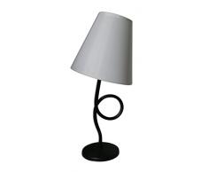 Naeve Leuchten 3095223 Lampe de table Métal, E14, 40 W, Noir, 16 x 16 x 35 cm