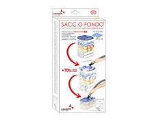 Kanguru LAVATELLI SACC O FONDO Sac de rangement sous vide lot de 2 sacs XXLARGE 100 x 45 x 120 cm Housse de Rangement sous Vide pour gagner espace Armoire, Valise pour Vêtements, Chandails, Manteaux,