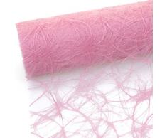 HKT Home Deco Sizoweb Chemin de table rose 20Â cm Rouleau 25Â m 64Â 014Â de r