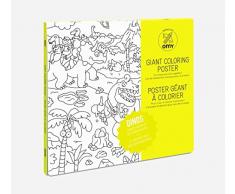 OMY POS31 Poster géant à colorier Dinos format encadrable (70 x 100 cm)