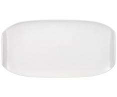 VilleroyÂ &Â Boch - Plateau de Service Ovale Urban Nature avec Bord SurÃ©levÃ© en Porcelaine Premium Blanche, Compatible Lave-Vaisselle, 50Â XÂ 26Â cm
