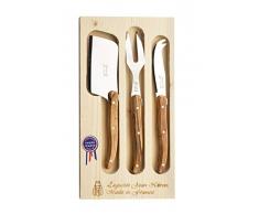 Le mini Service Ã fromage couperet, fromagette et mini fourchette a fromage manche en bois dolivier