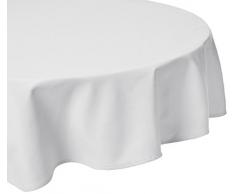 Comptoir du Linge lpr09001 Nappe Ronde Polyester/Coton Blanc Diamètre 230 cm