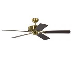 Pepeo GmbH 13332010132 Potkuri Ventilateur de plafond 132 cm Laiton Satiné/Acajou