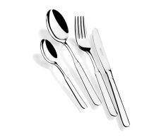 Monix MilÃ¡n - MÃ©nagÃ¨re 24 piÃ¨ces Couverts en Acier Inoxydable 18/10 avec Ã©crin Noyer.