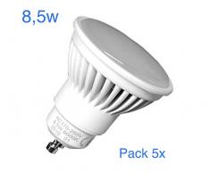 Led Atomant 5 Pack 5X GU10 8.5w Blanc Neutre (4500K), Aluminium, 8 W, 4500 K