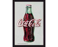 Empire 537201 Miroir imprimÃ© Logo Coca Cola avec Cadre en Plastique faÃ§on Bois 20 x 30 cm