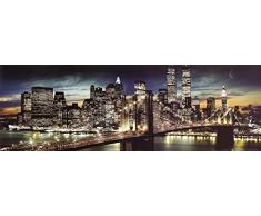1art1 48836 Poster New York Midi Manhattan Jour et Nuit 91 x 30 cm