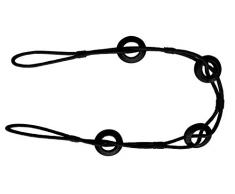 Homemaison 991702 Embrasse passementerie à anneau Polyester Noir 55 x 1 cm