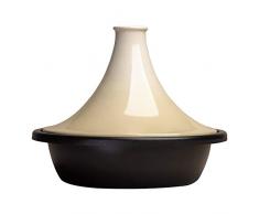 Le Creuset, Tajine en Fonte Ãmaillée, Ronde, à 31 cm, Compatible avec Toutes Sources de Chaleur (Induction et Four inclus), 4.02 kg, Crème