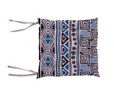 Soleil docre Wax Dessus de Chaise CapitonnÃ©, Polyester, Bleu, 40 x 40 x 5 cm