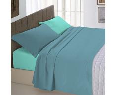 Natural Color ensemble de draps de lit, Sarcelle/Vert eau, Double