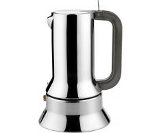 Alessi 9090/6 Cafetière Espresso en Acier Inoxydable 18/10 Brillant, Fond en Acier Magnétique Compatible avec la Cuisson Par Induction, 6 Tasses