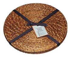 Kitchen Craft Set de 2 Napperons, Bambou, Brun, 28x18x18 cm