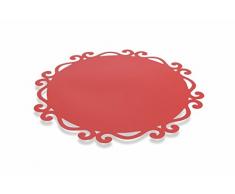 Villa dEste Home Tivoli Dorian Lot de 6Â Sets de Table, Ronde, Rouge, 6Â unitÃ©s