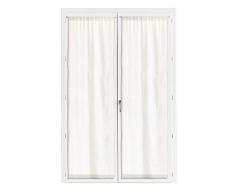 Les Ateliers du Linge 2 Rideaux Voile Touch pour dÃ©coration intÃ©rieur Blanc 60x160 cm