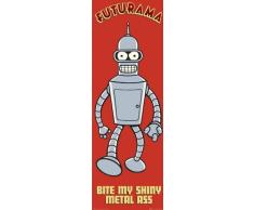 1art1 34836 Poster de Porte Futurama Bite My Shiny Metal Ass 158 X 53 cm