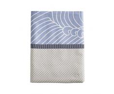 Essix Zahara Drap de lit Satin de coton Bleu 270 x 300 cm