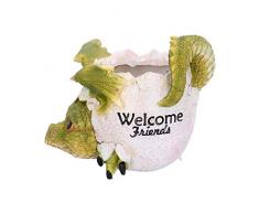 Nemesis Now Pot de Fleurs Inscription Welcome Friends Vert 17 cm Taille Unique